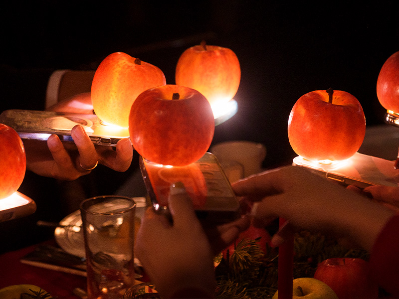 りんごクリスマス 点灯式